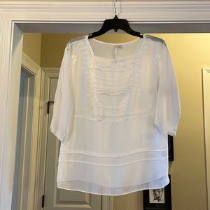 Lauren Conrad Blouse with Embroidery and Beading
